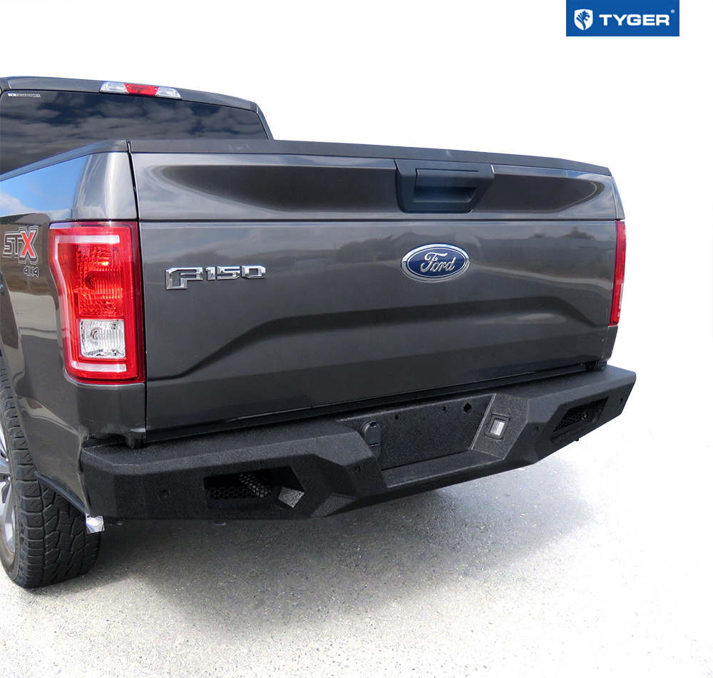 TYGER FURY Rear Bumper Fit 2015-2020 Ford F-150 | Textured Black TG-BP9F80298