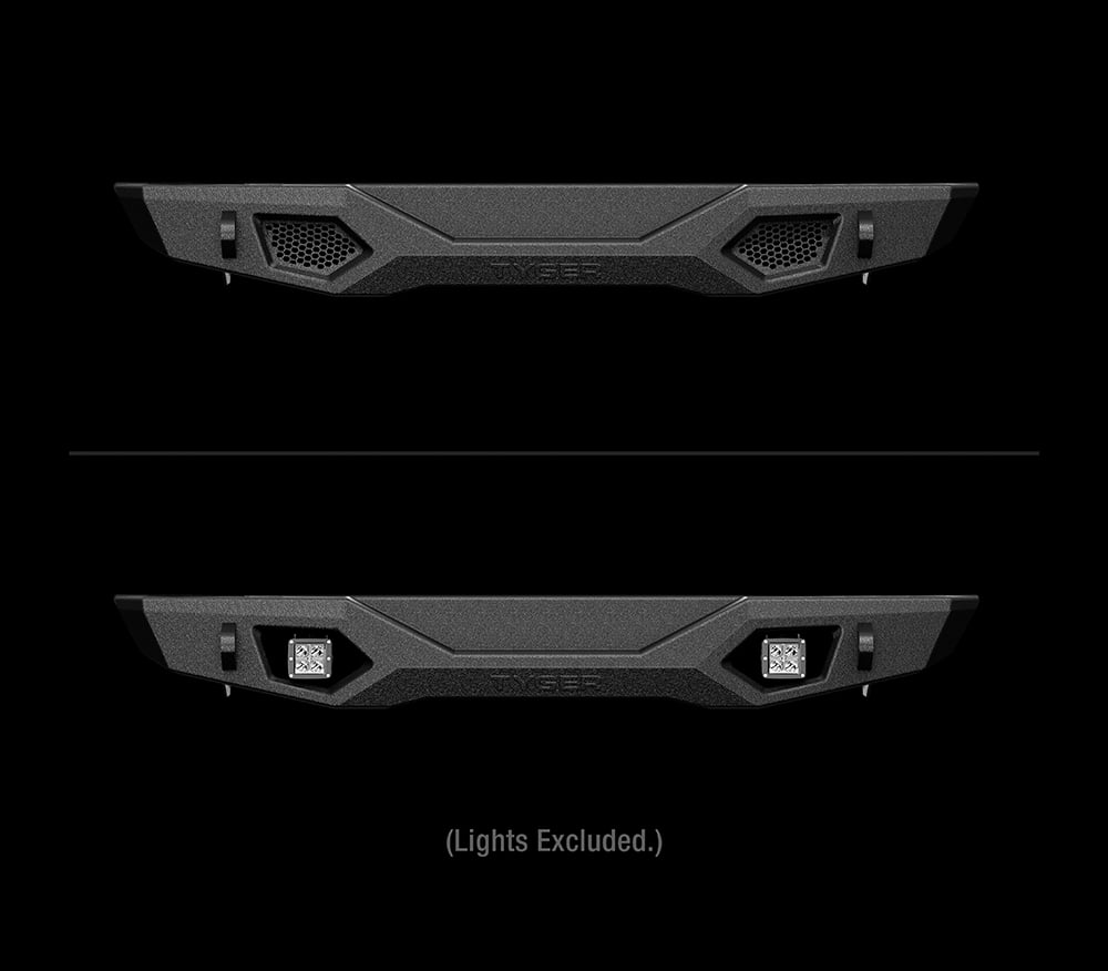 TYGER FURY Rear Bumper Fit 2007-2018 Wrangler JK (NOT JL) | Textured Black TG-BP9J80098