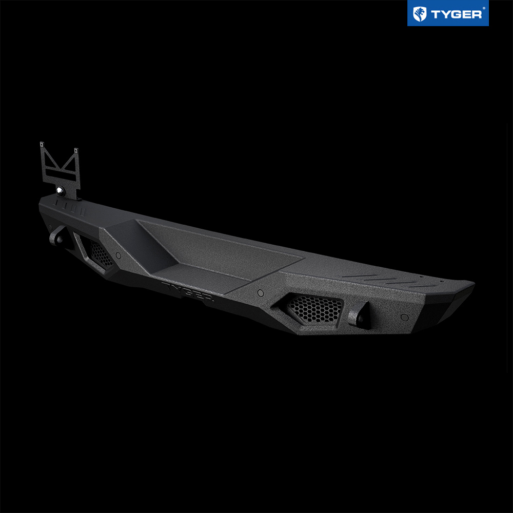 TYGER FURY Rear Bumper Fit 2018-2025 Wrangler JL (NOT JK) | Textured Black TG-BP9J81198