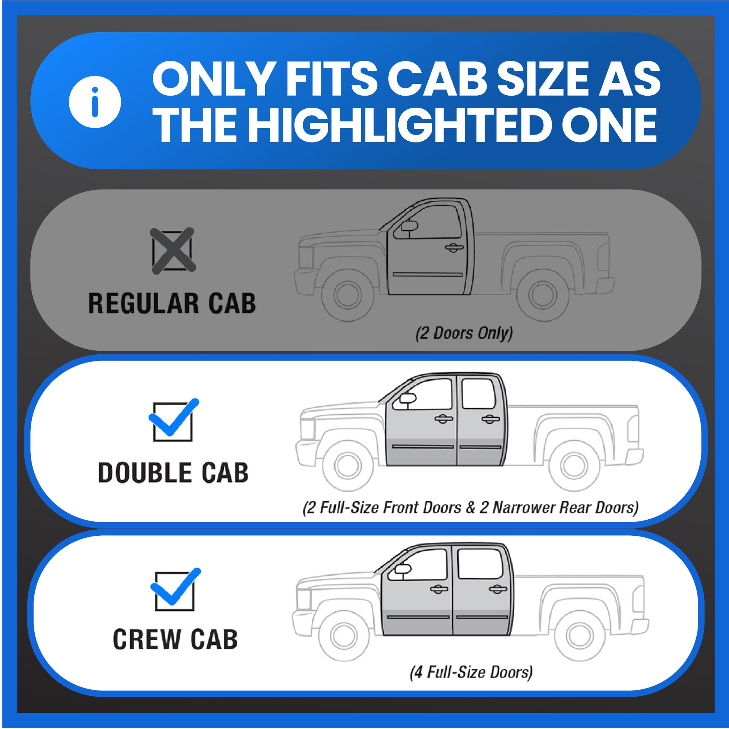 Underseat Storage Box Fit 19-25 Silverado/Sierra 1500; 20-25 2500/3500HD | TG-CB5C2278