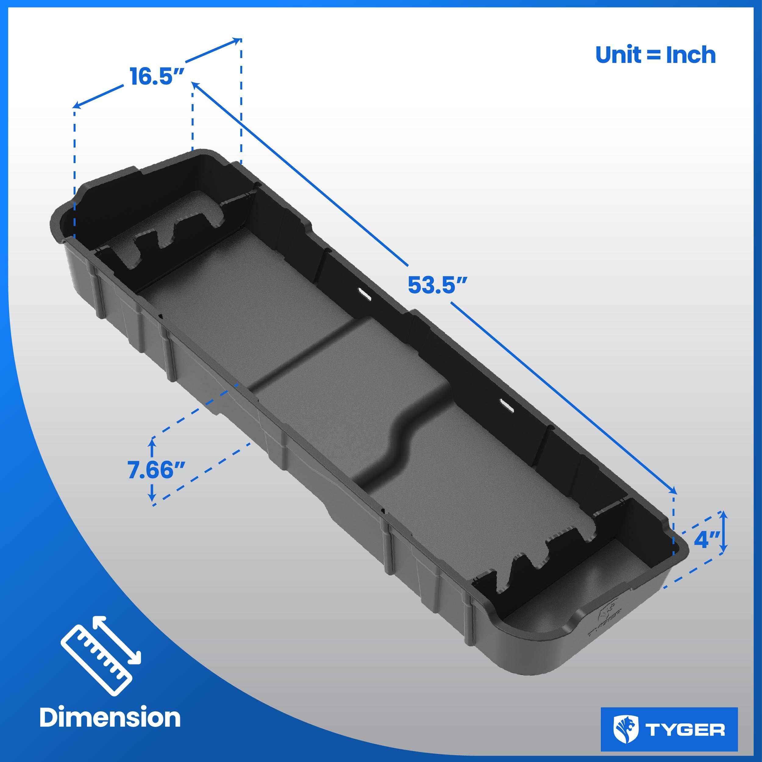 Underseat Storage Cargo Box fit 07-13 Silverado/Sierra LD & 07-14 HD | Crew Cab | TG-CB5C2358