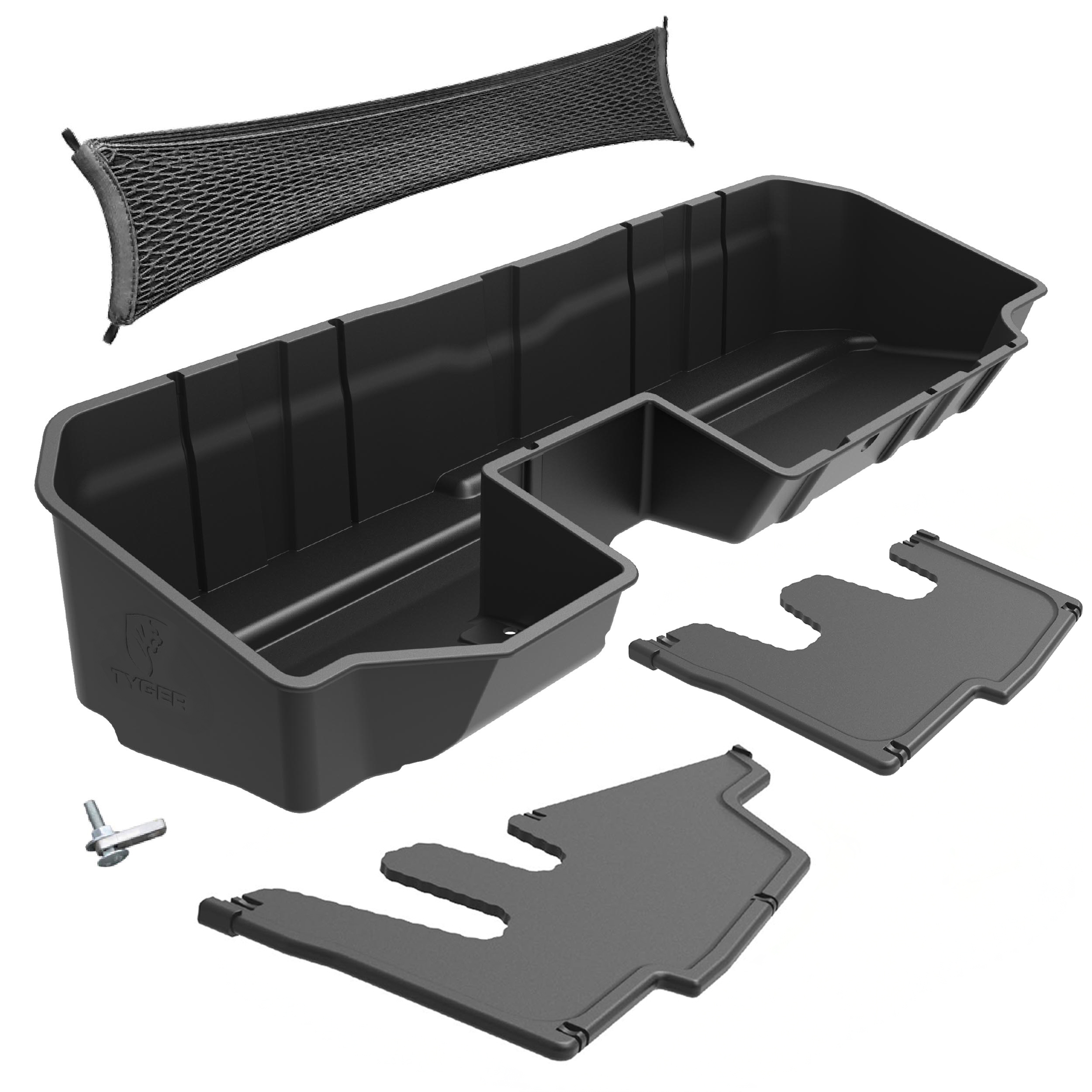 Rear Under Seat Storage Box fit 19-25 Silverado/Sierra 1500; 20-25 2500 3500HD | Double & Crew Cab
