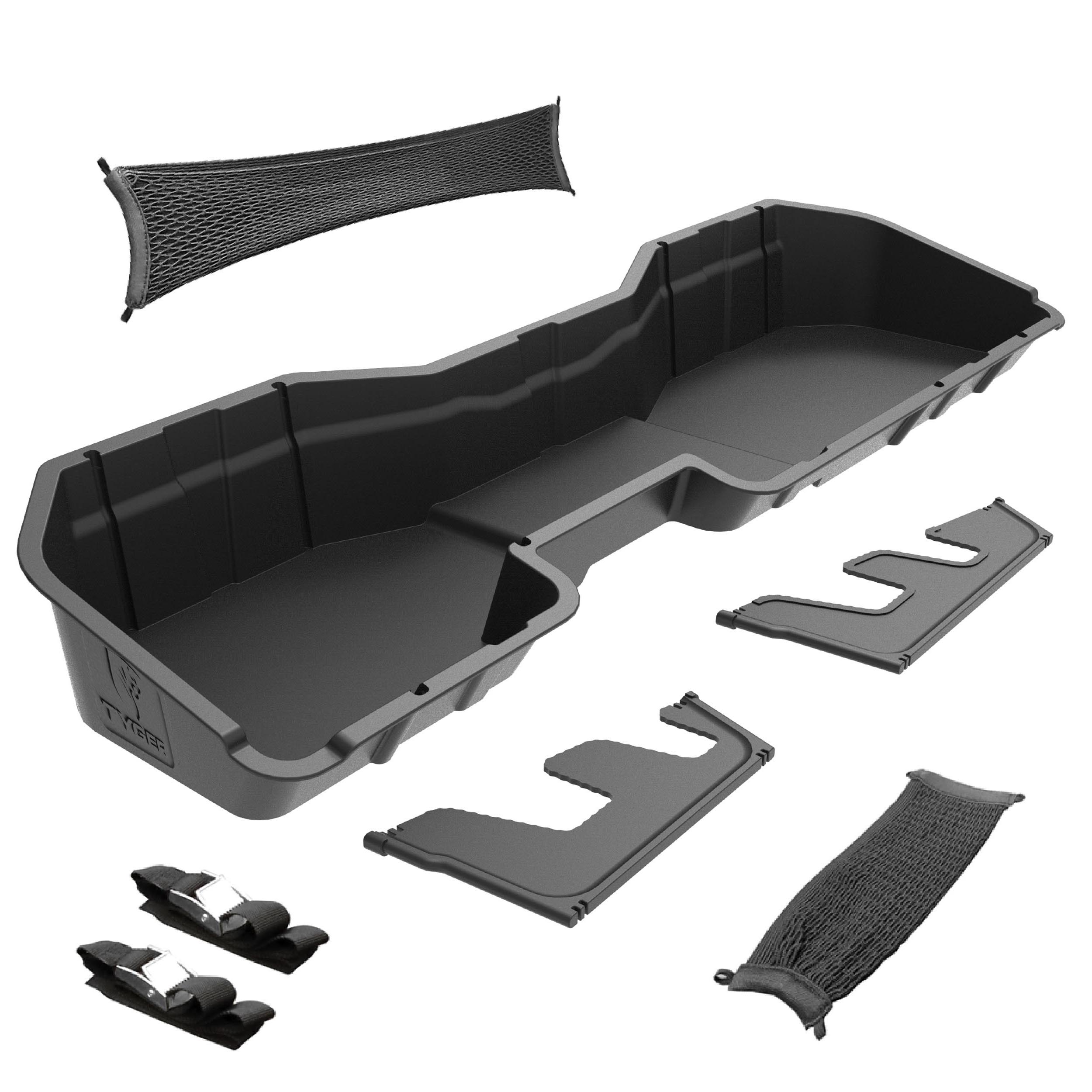 Rear Under Seat Storage Box fit 14-18 Silverado/Sierra 1500; 15-19 2500 3500HD | Crew Cab
