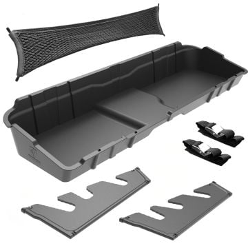 Rear Under Seat Storage Box fit 07-13 Silverado/Sierra 1500; 07-14 2500 3500HD | Crew Cab