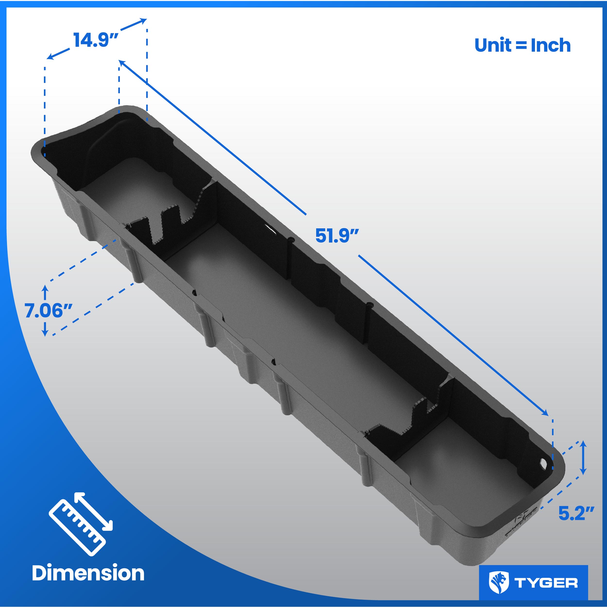 Underseat Storage Box Fit 2015-2024 F-150; 2017-2023 Super Duty | Crew Cab TG-CB5F2228