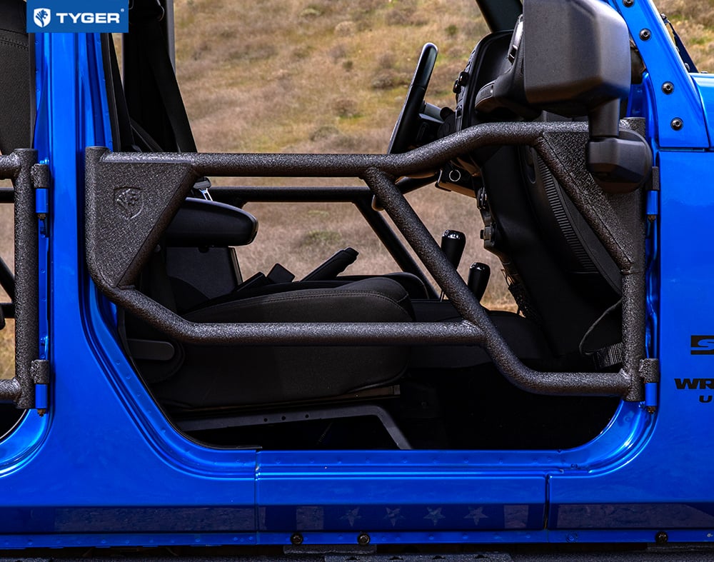 Tubular Doors Fit 2007-2018 Wrangler JK (NOT JL) 2-Doors with Mirror Mount | Front Only TG-DR2J62398