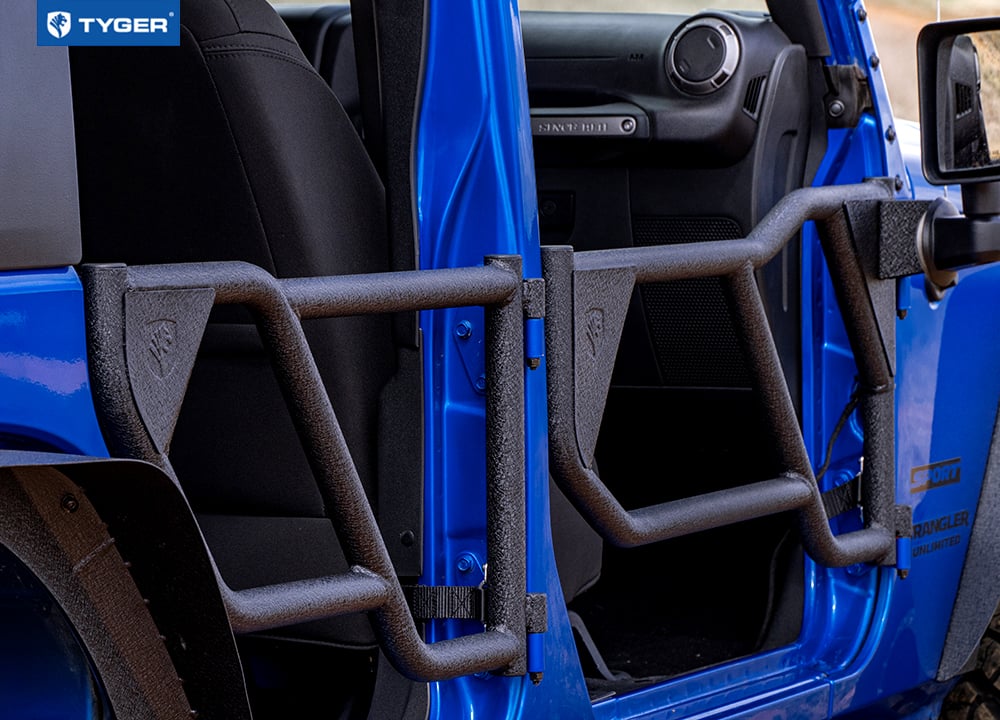 Tubular Doors Fit 2007-2018 Wrangler JK (NOT JL) 4-Doors with Mirror Mount | Front&Rear TG-DR4J62288