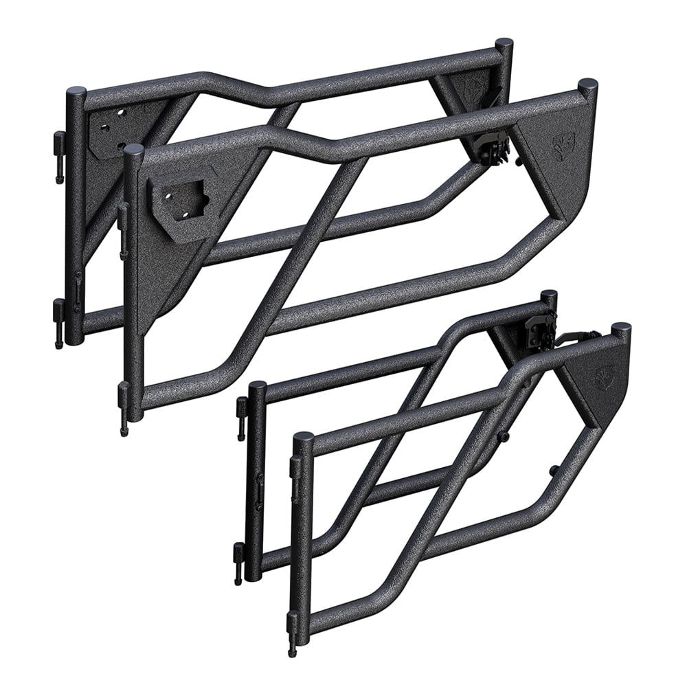 Tubular Doors Fit 2018-2025 Wrangler JL (NOT JK) 4-Doors & Gladiator with Mirror Mount TG-DR4J62758