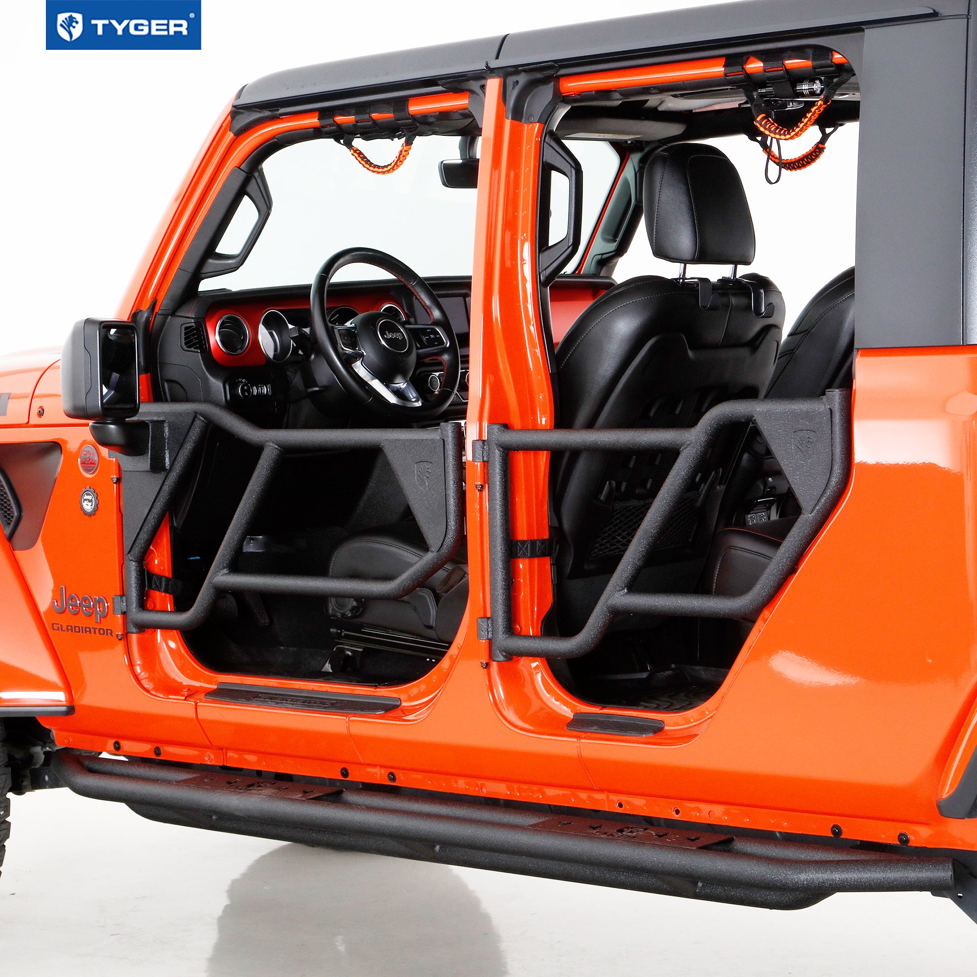 Tubular Doors Fit 2018-2025 Wrangler JL (NOT JK) 4-Doors & Gladiator with Mirror Mount TG-DR4J62758