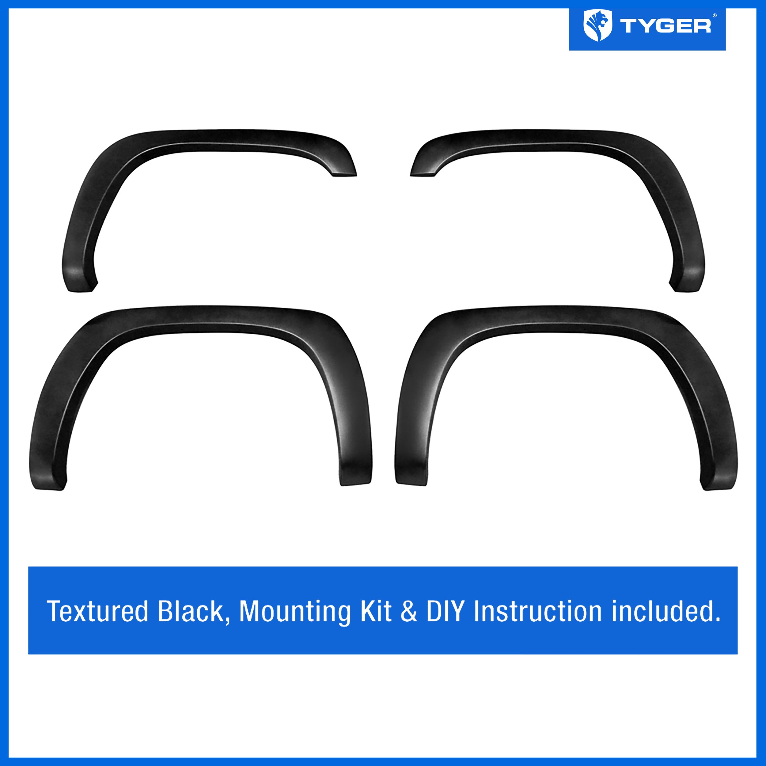 Factory Style 4PC fit 99-06 Silverado/Sierra 1500 2500 3500HD; 07 Classic | Paintable Fine-Textured