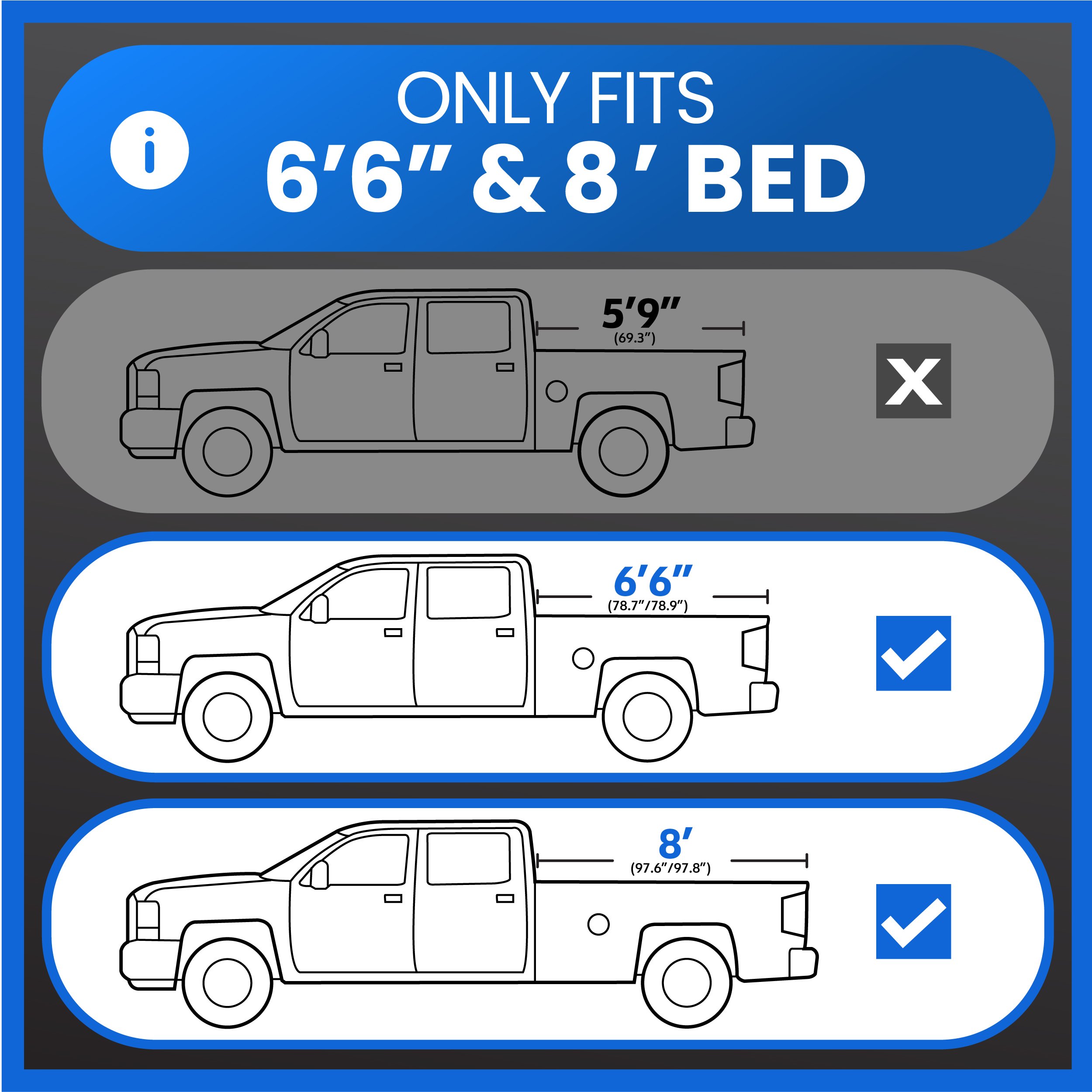 Factory Style 4PC fit 07-13 Silverado 1500 2500 3500HD 6.5' & 8' Bed | Paintable Fine-Textured