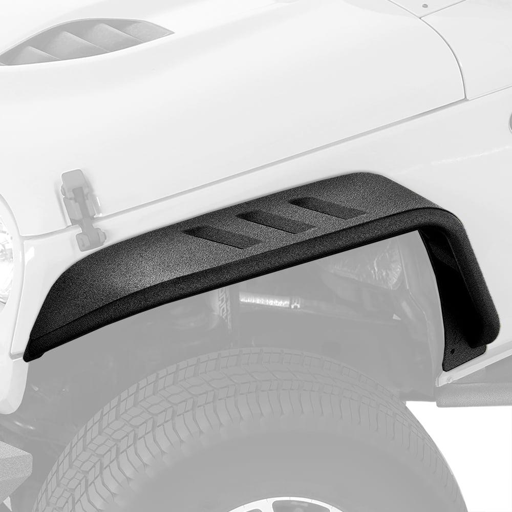 Flat Style Fit 2007-2018 Wrangler JK (NOT JL) | 4PC | Textured Black TG-FF7J66818