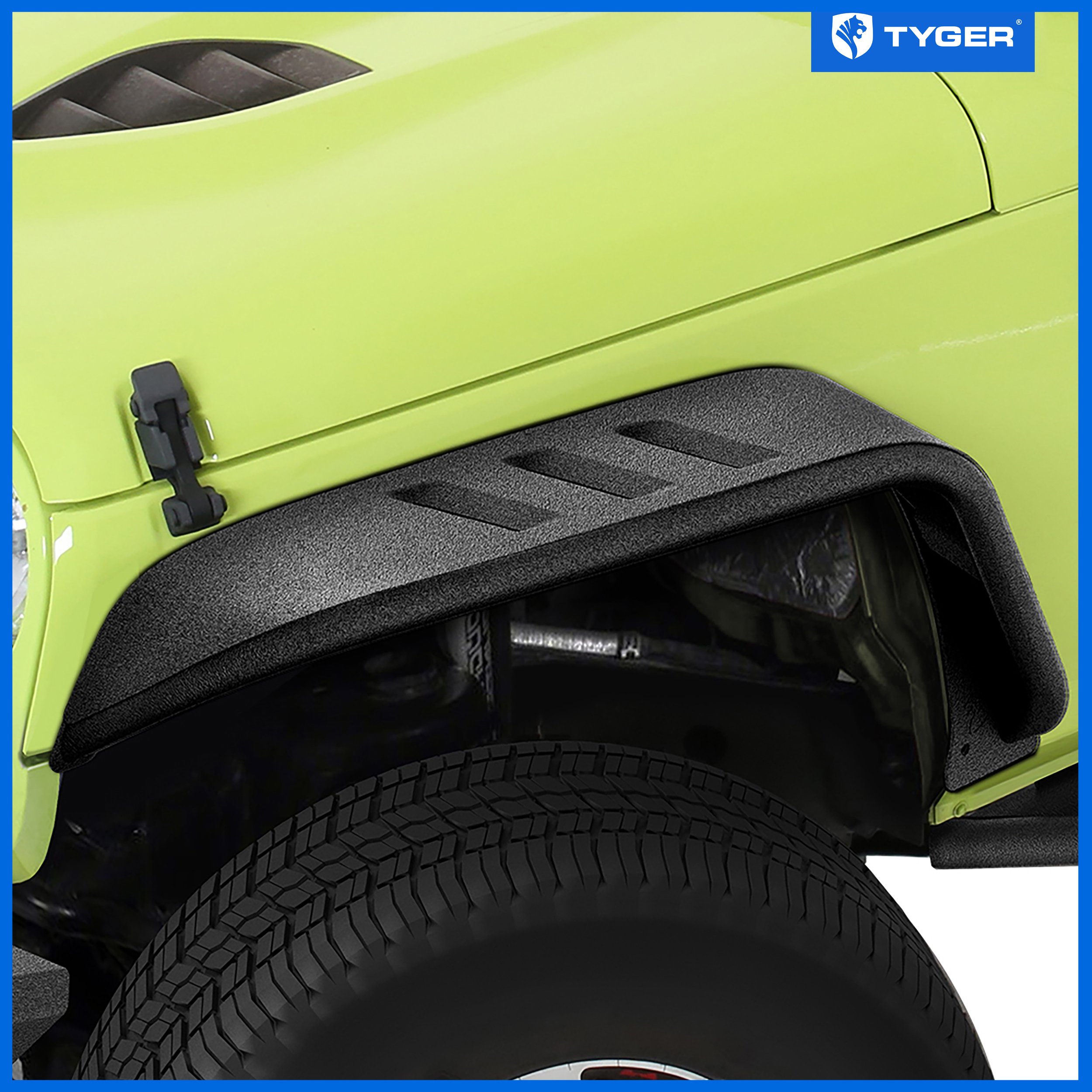 Flat Style Fit 2007-2018 Wrangler JK (NOT JL) | 4PC | Textured Black TG-FF7J66818