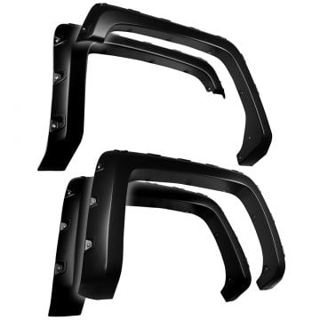 Bolt-Riveted Style 4PC fit 14-18 Silverado 1500; 15-19 HD 6.5' & 8' Bed | Paintable Smooth Textured