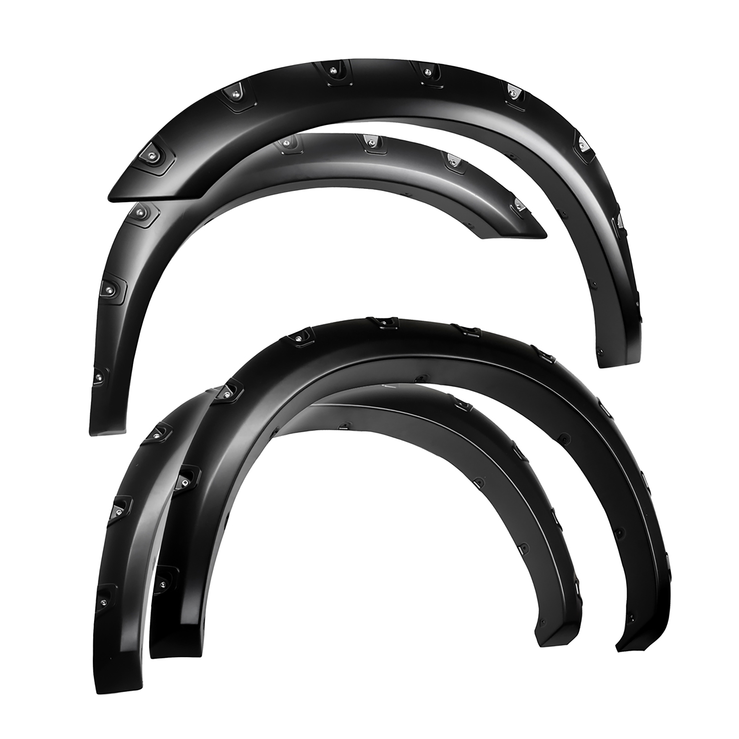 Bolt-Riveted Style 4PC fit 2019-2024 Ram 2500 3500 | Paintable Smooth Textured