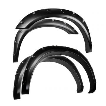 Limited Models Smooth Paintable Matte Black Pocket Bolt-Riveted Style Fender Flare Set Tyger Auto TG-FF8T4358 for 2014-2020 Toyota 4Runner Excl 4 Piece