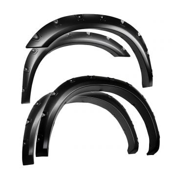 Bolt-Riveted Style 4PC fit 2019-2024 Ram 2500 3500 | Paintable Smooth Textured