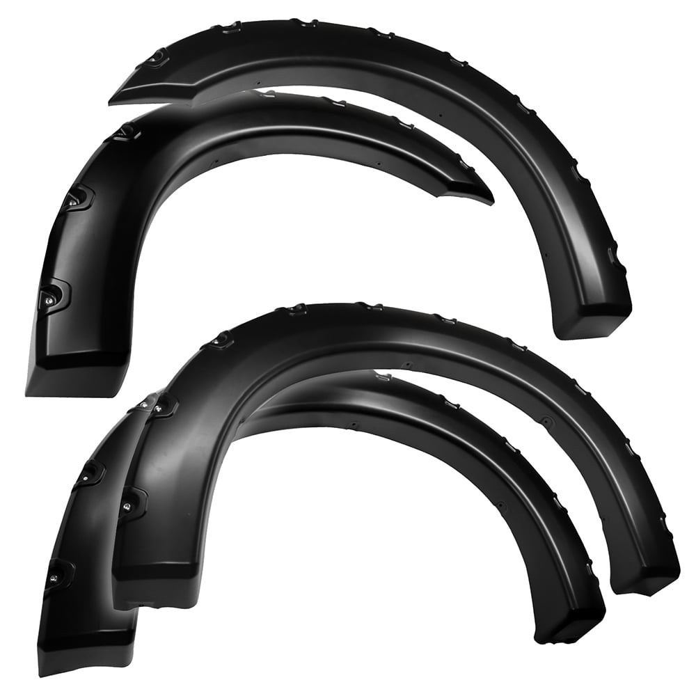 Bolt-Riveted Style 4PC fit 1999-2007 Ford F-250 F-350 Super Duty | Paintable Smooth Textured