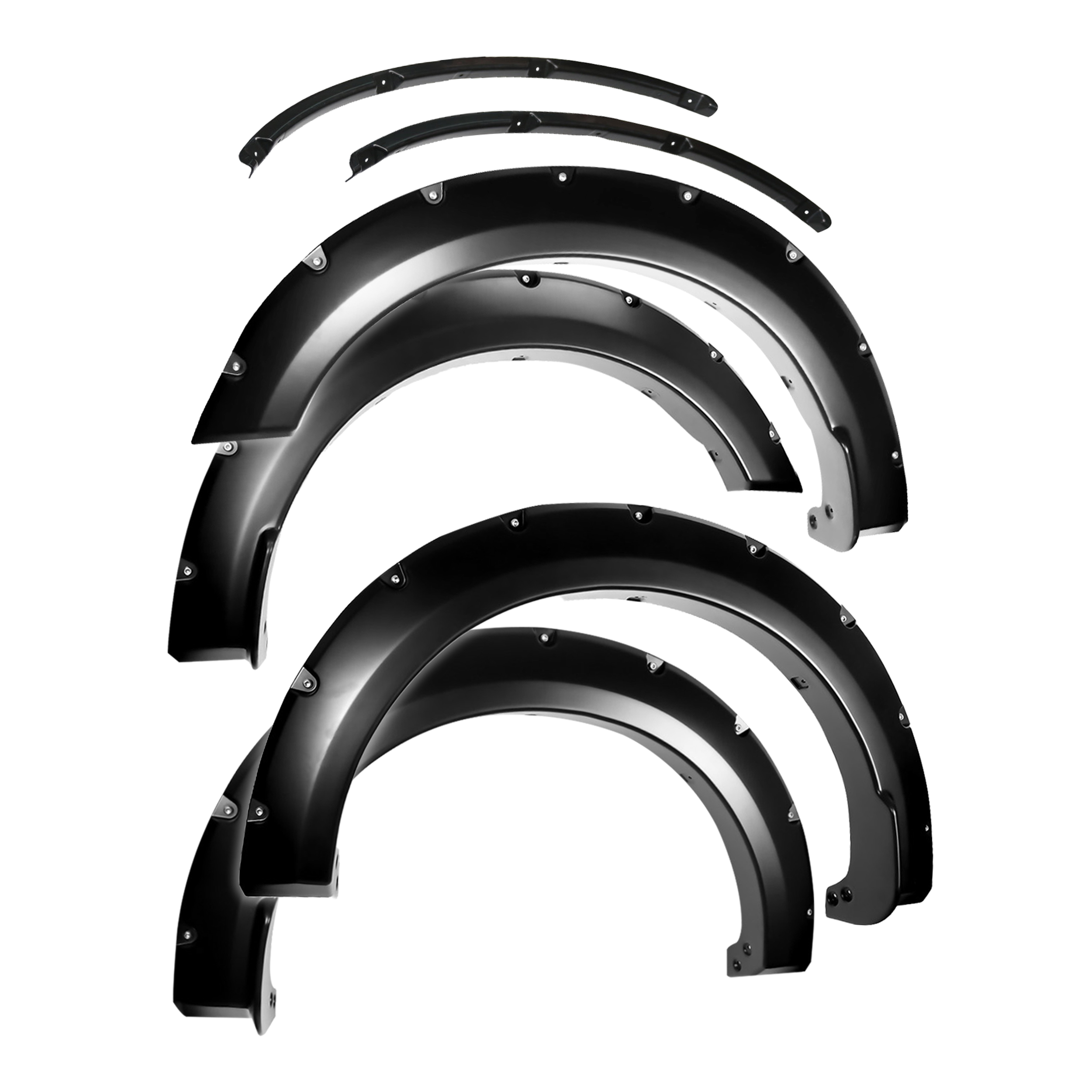 Bolt-Riveted Style 4PC fit 2021-2024 Ford F-150 | Paintable Smooth Textured