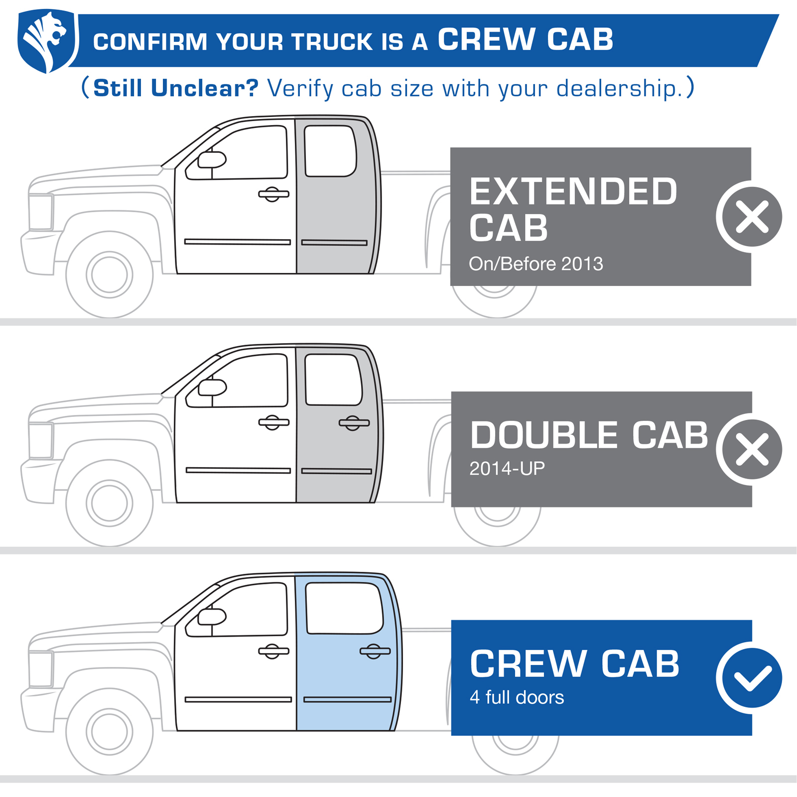 TYGER Fury fit 2019-2023 Chevy Silverado GMC Sierra 1500; 2020-2024 2500 3500HD | Crew Cab