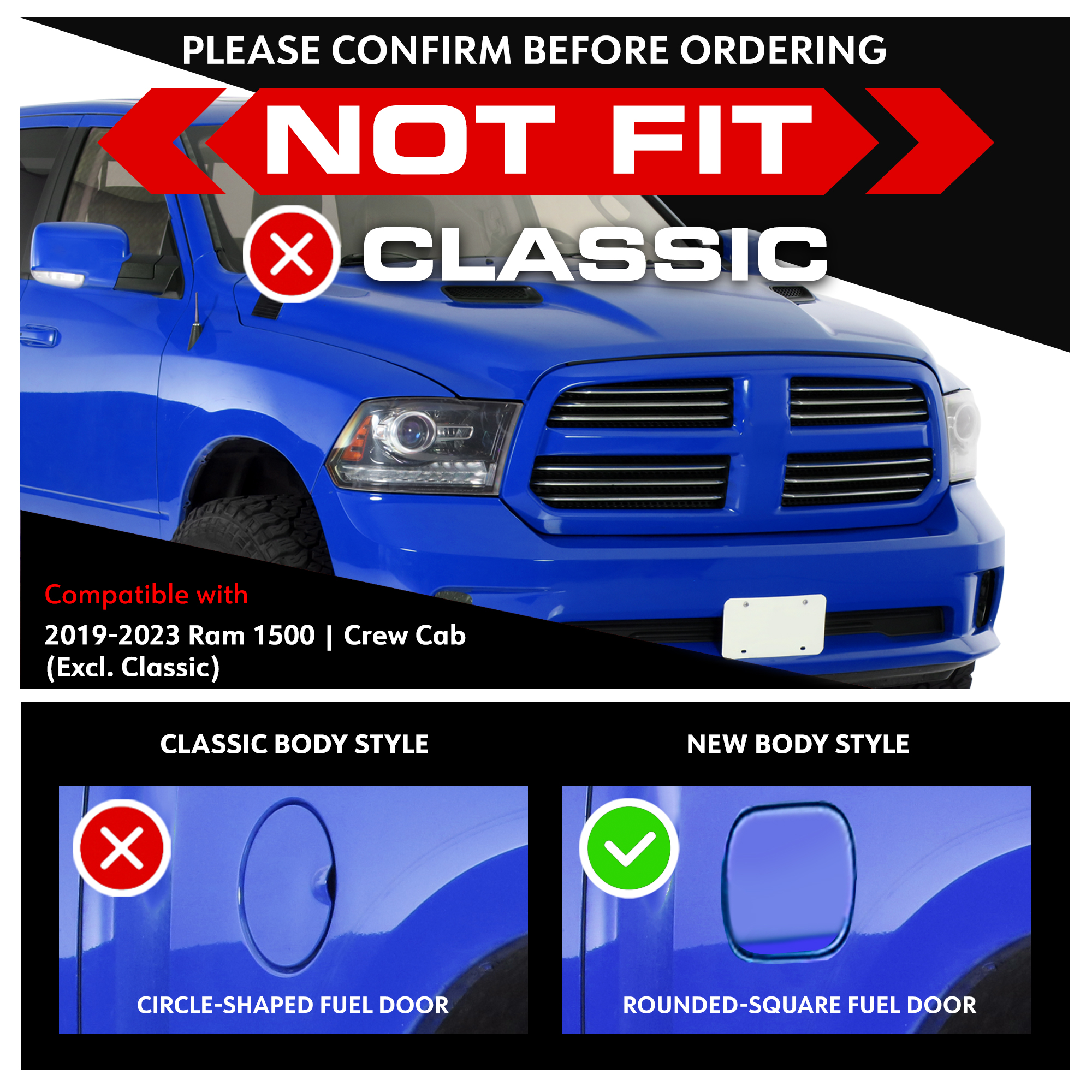 TYGER Fury fit 2019-2023 Ram 1500 (Excl. Classic) | Crew Cab