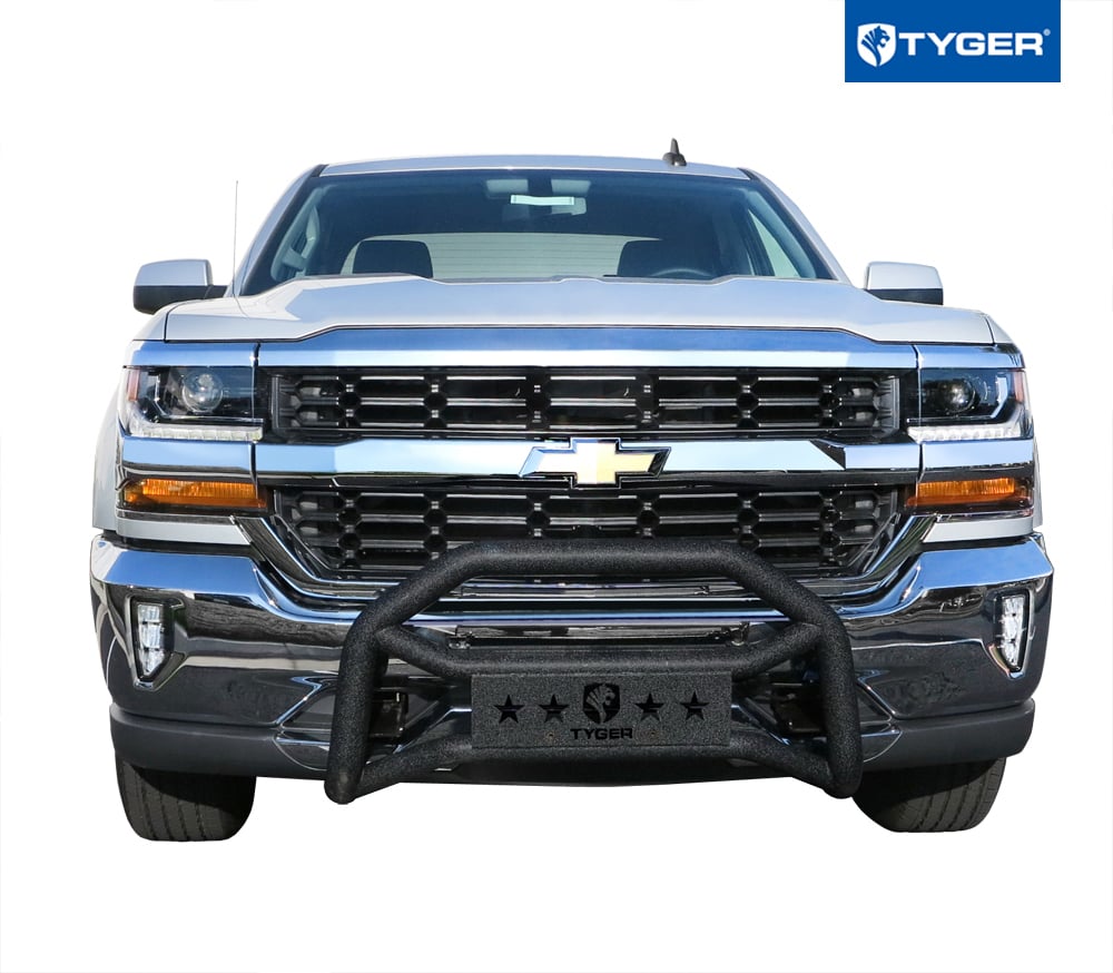 Front Bumper Guard Fit 2007-2018 Silverado/Sierra 1500 | Textured Black TG-GD6C60048