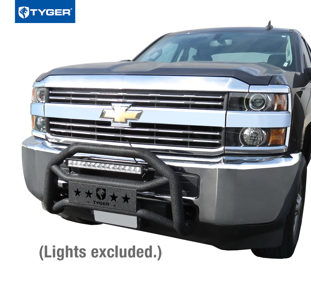 Front Bumper Guard Fit 2011-2019 Silverado/Sierra 2500HD/3500HD | Textured Black TG-GD6C60118