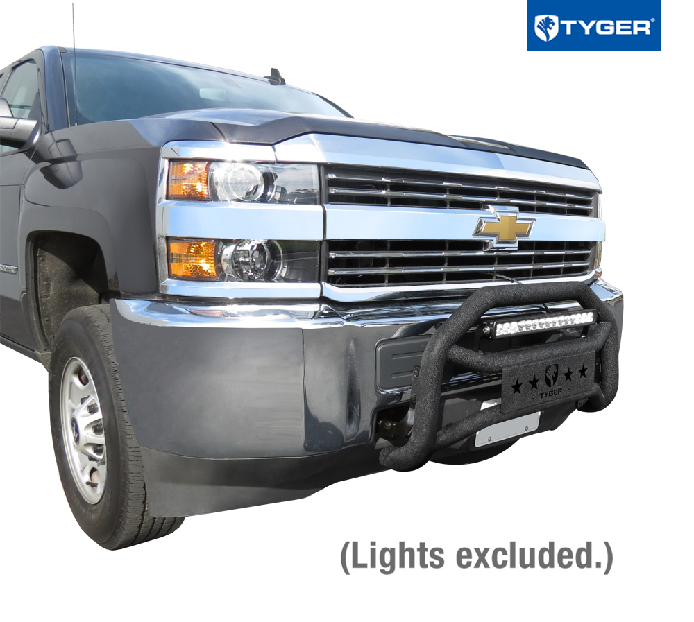 Front Bumper Guard Fit 2011-2019 Silverado/Sierra 2500HD/3500HD | Textured Black TG-GD6C60118