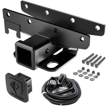 2" Receiver Hitch Kit & Wiring Harness & Hitch Cover Fit 2007-2018 Wrangler JK TG-HC2J001K