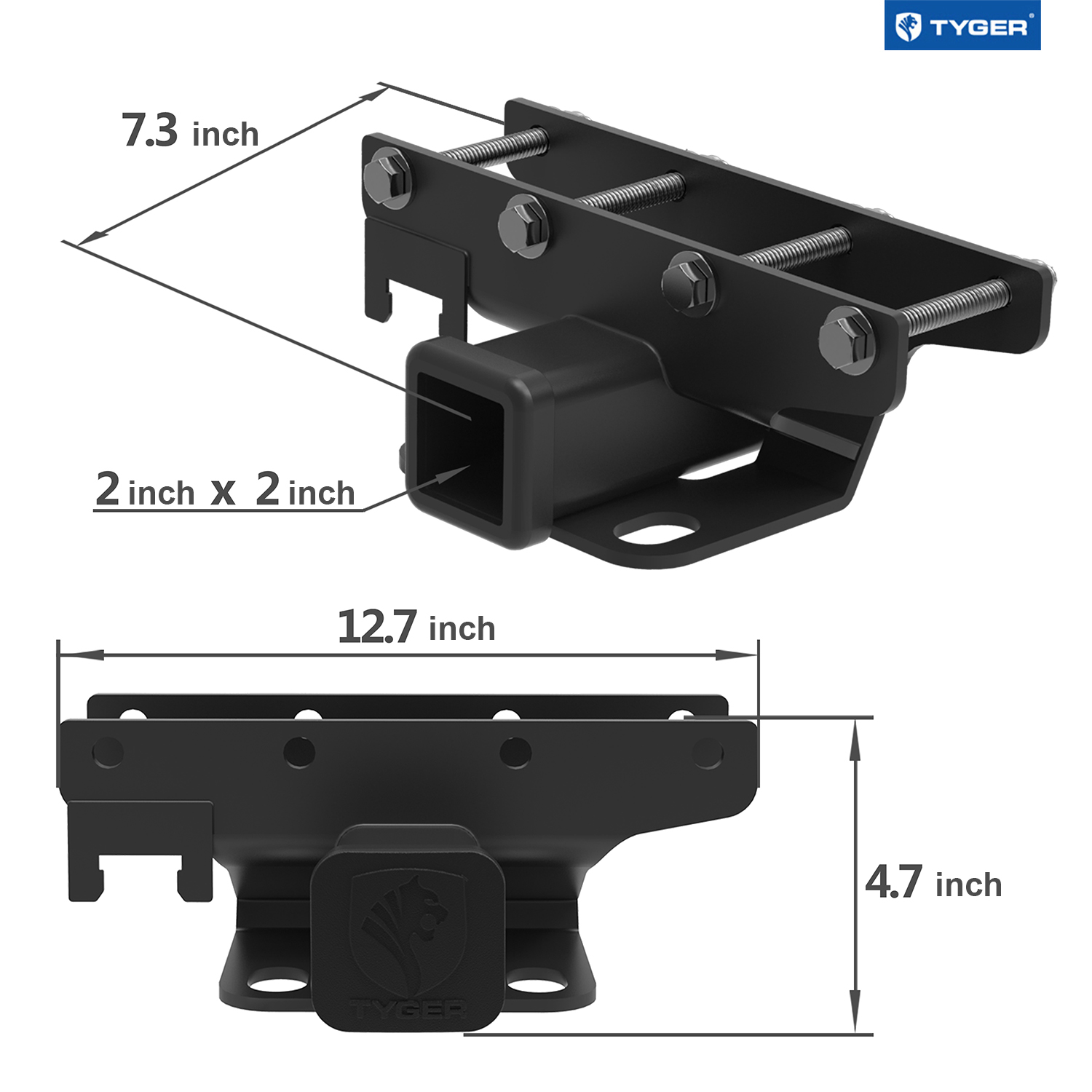 2 Inch Trailer Hitch Receiver w/Harness Kit for Jeep 2007-2018 Jeep  Wrangler JK