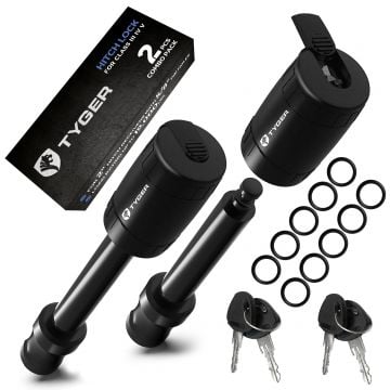 TYGER Solid Trailer Hitch Lock Pin with Locking Key - Fit 5/8" Holes on 2" Receiver Class III IV V