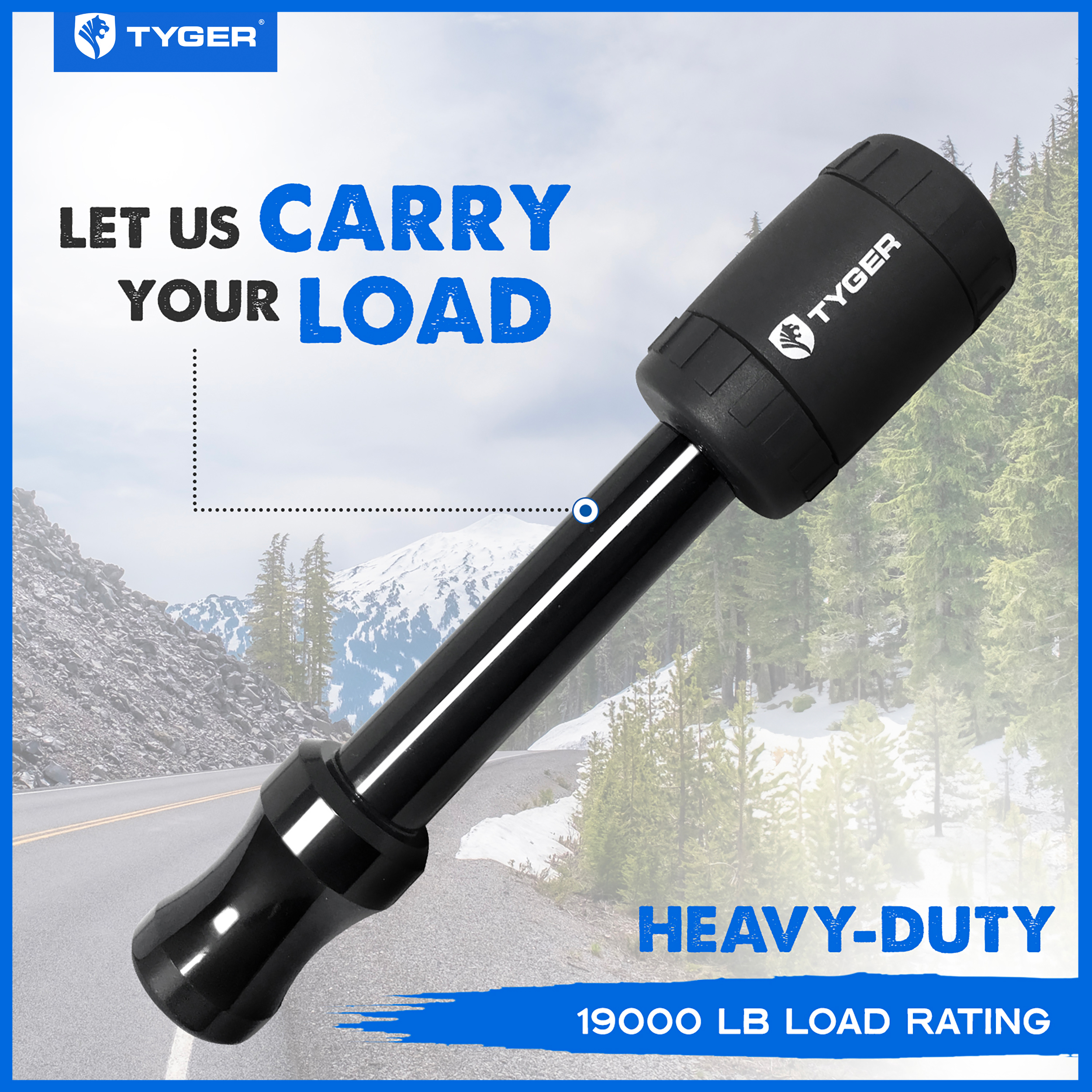 TYGER Solid Trailer Hitch Lock Pin with Locking Key - Fit 5/8