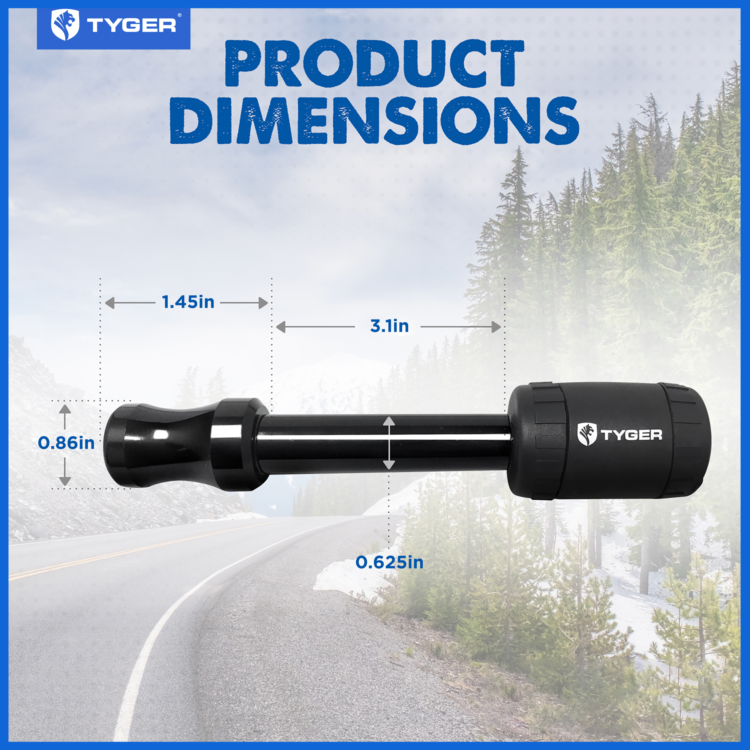 TYGER Solid Trailer Hitch Lock Pin with Locking Key - Fit 5/8