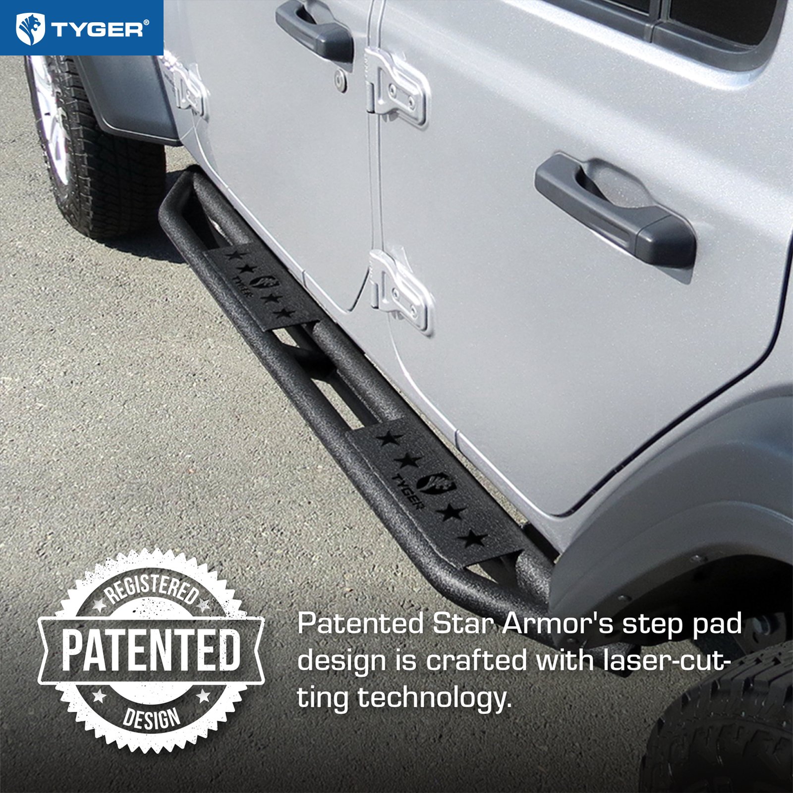 TYGER Star Armor fit 2018-2025 Jeep Wrangler JL 4-Door (Fits 21-24 4xe; Not Fit JK)