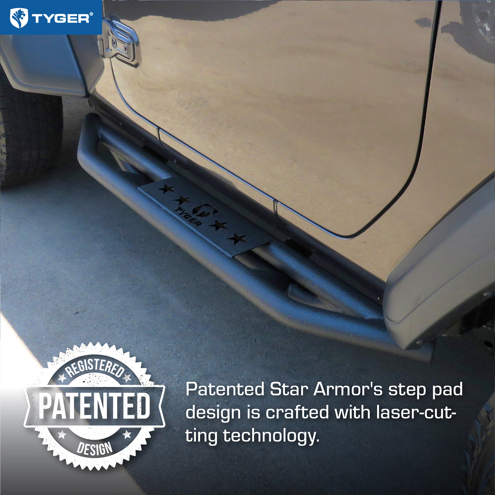 TYGER Star Armor fit 2018-2023 Jeep Wrangler JL 2-Door (Exclude JK)