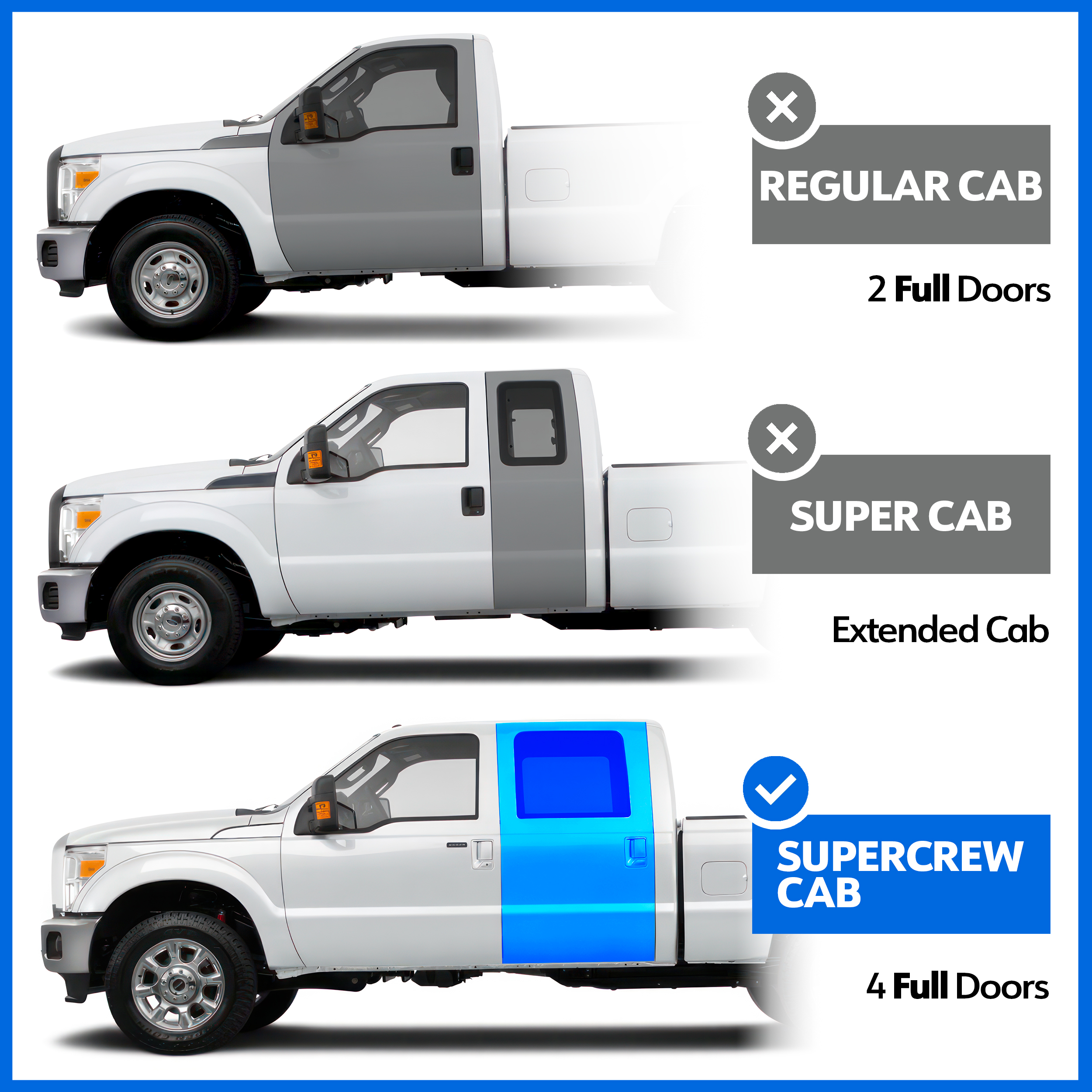 TYGER Kobra fit 15-25 F150; 22-25 Lightning; 17-25 F250/350 SD | Supercrew Cab