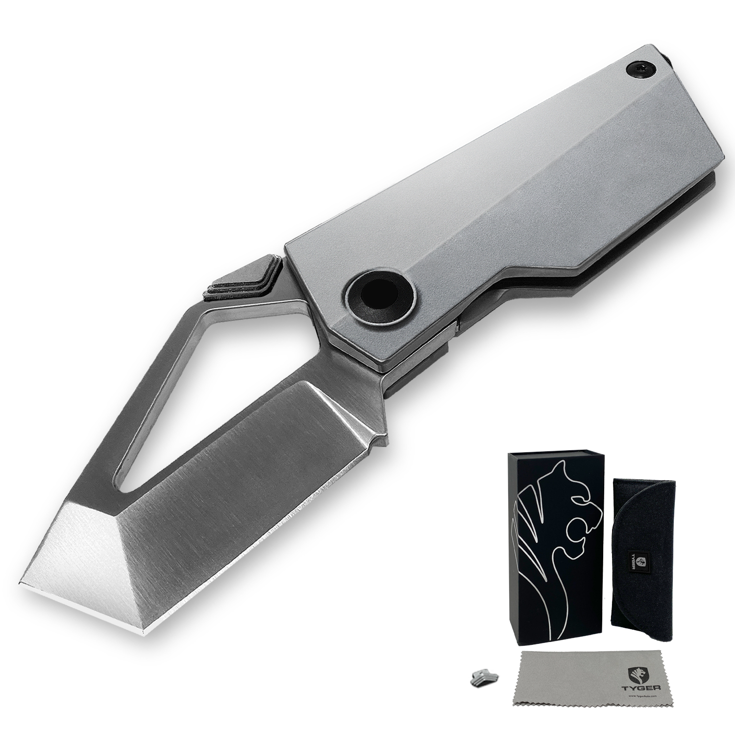 Tyger K7 EDC Folding Pocket Knife | M390 Super Steel Blade | Titanium Alloy Handle - TG-KF9M3577
