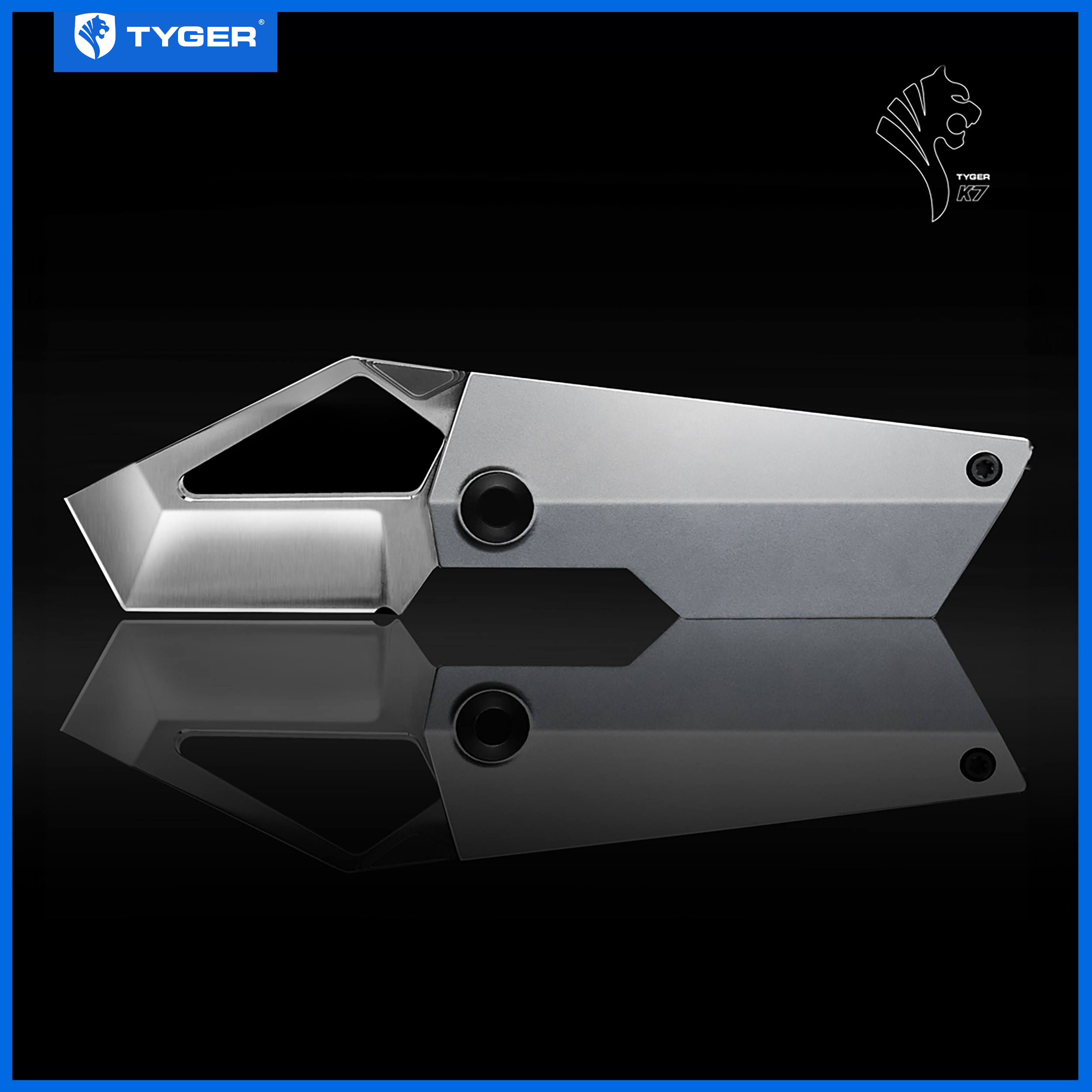 Tyger K7 EDC Folding Pocket Knife | M390 Super Steel Blade | Titanium Alloy Handle - TG-KF9M3577