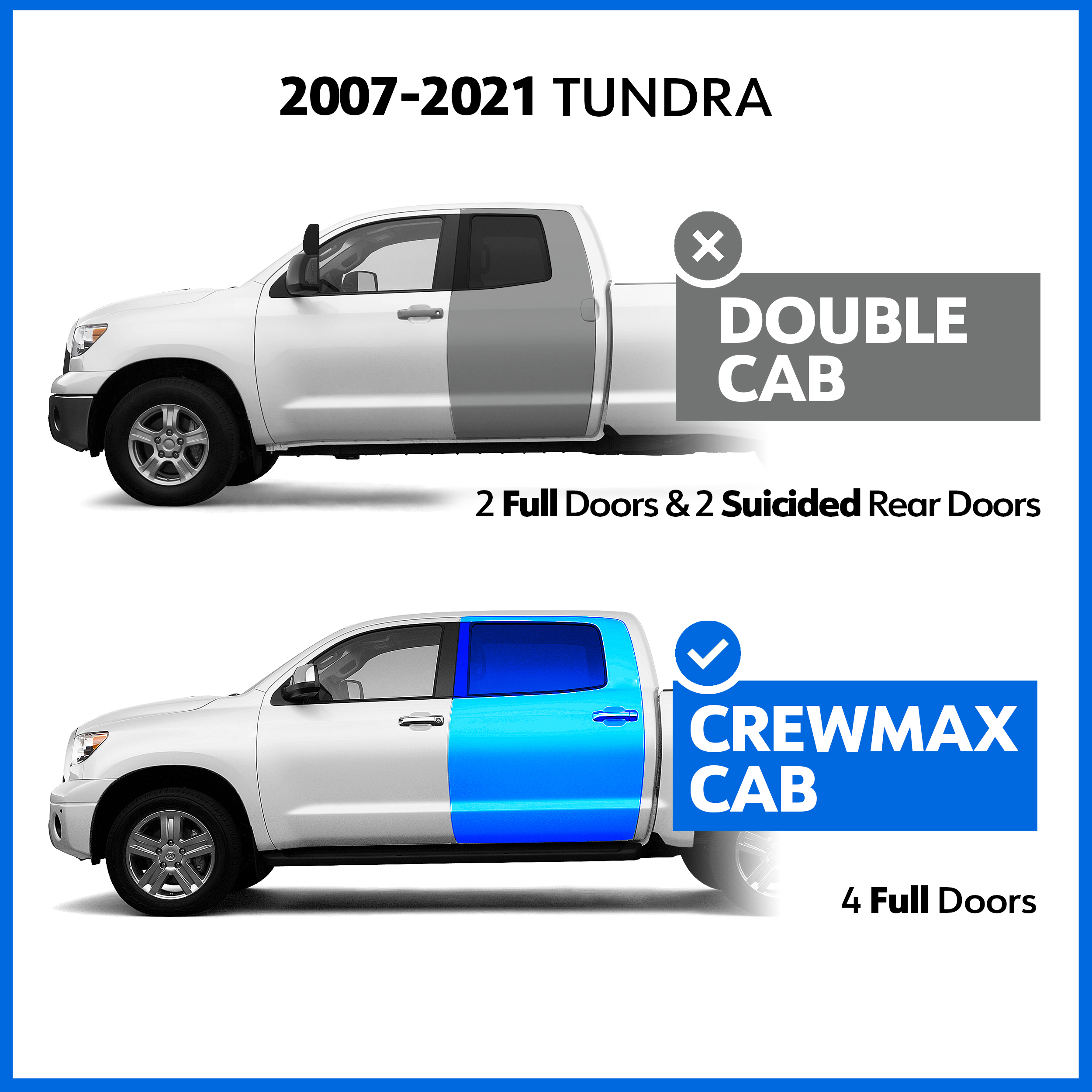 Tyger LanderX fit 2007-2021 Toyota Tundra | CrewMax