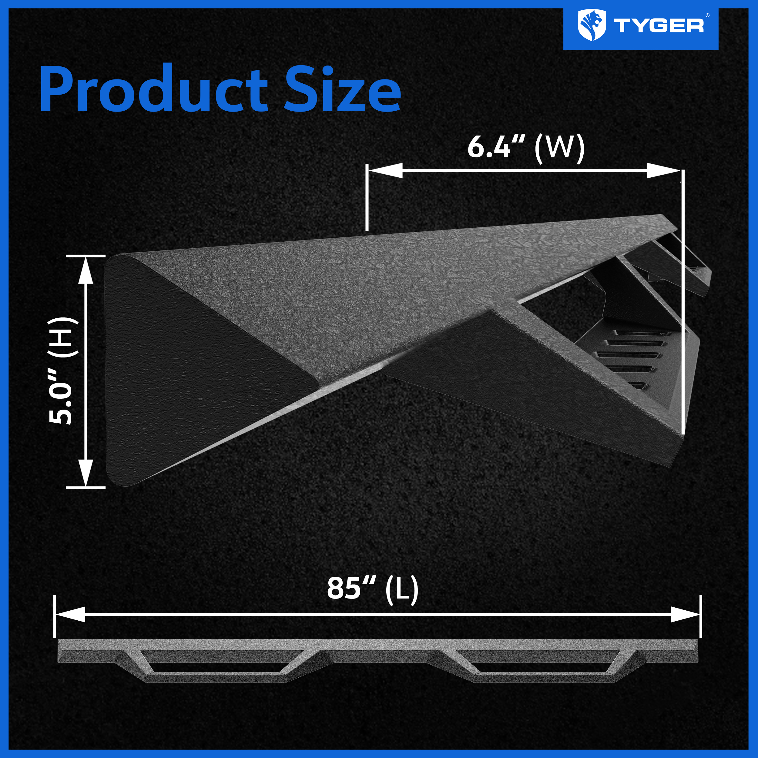 Tyger LanderX fit 2024-2025 Toyota Tacoma (Fits Hybrid) | Double Cab