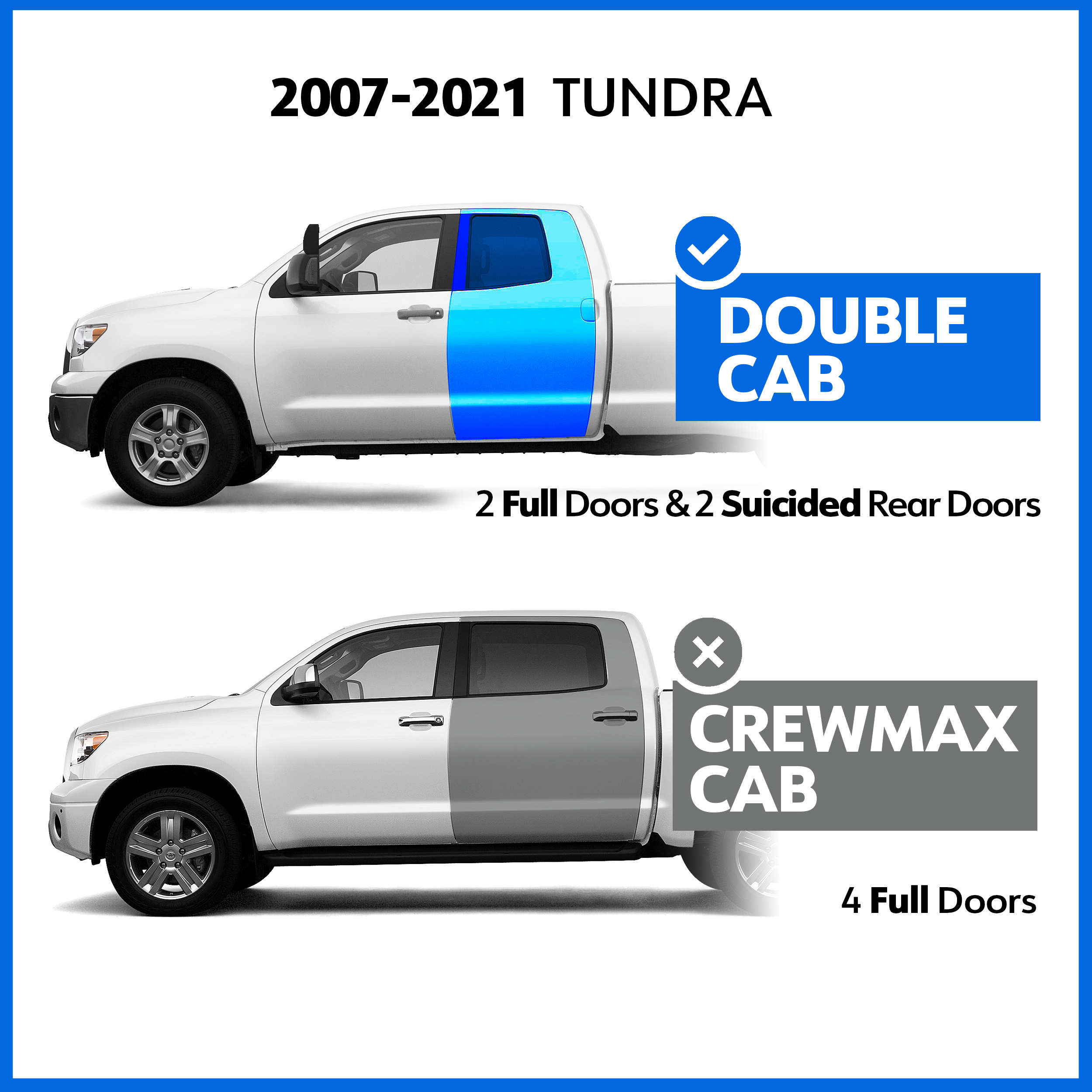 Tyger LanderX fit 2007-2021 Toyota Tundra | Double Cab