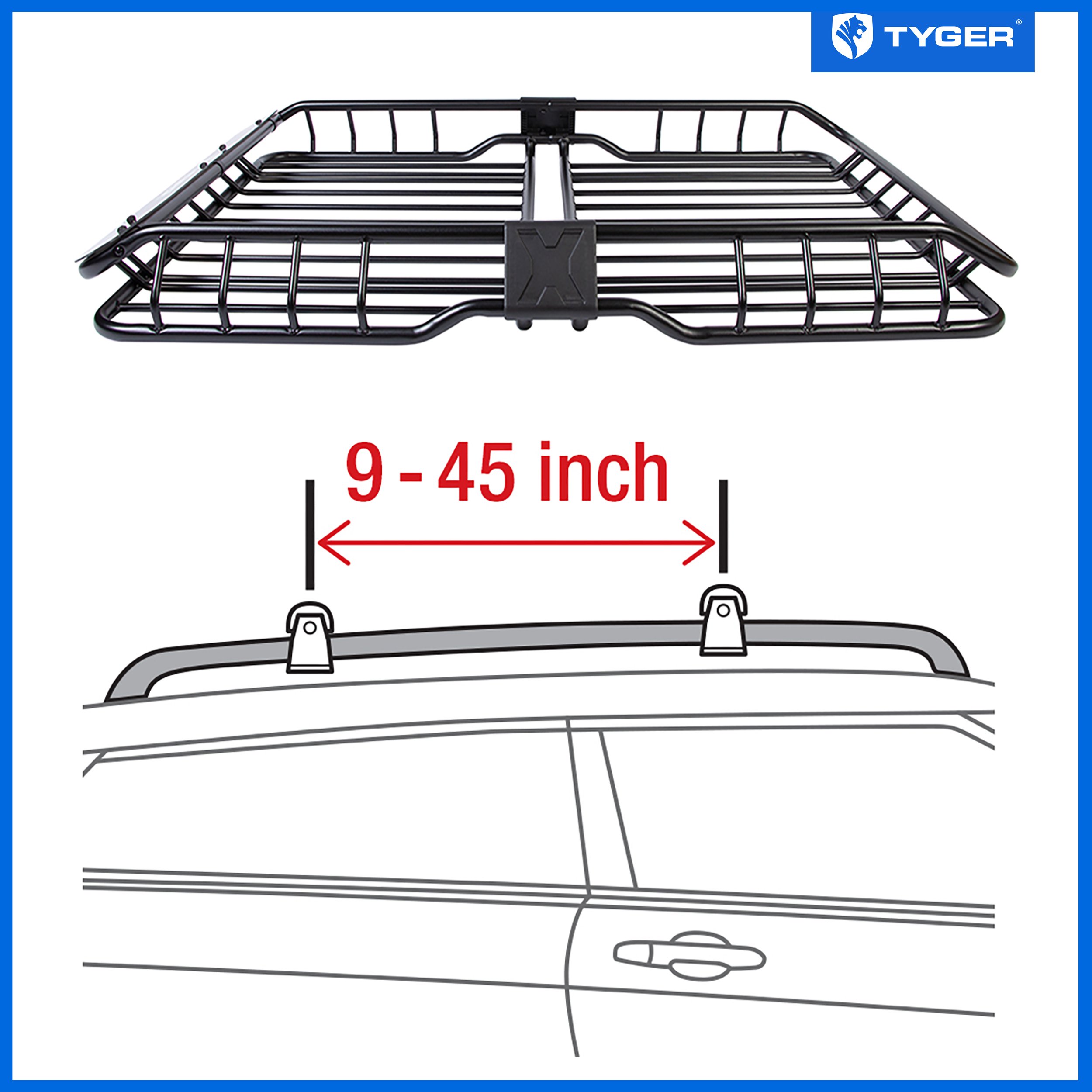 Heavy Duty Roof Mounted Basket Fit | L57.5