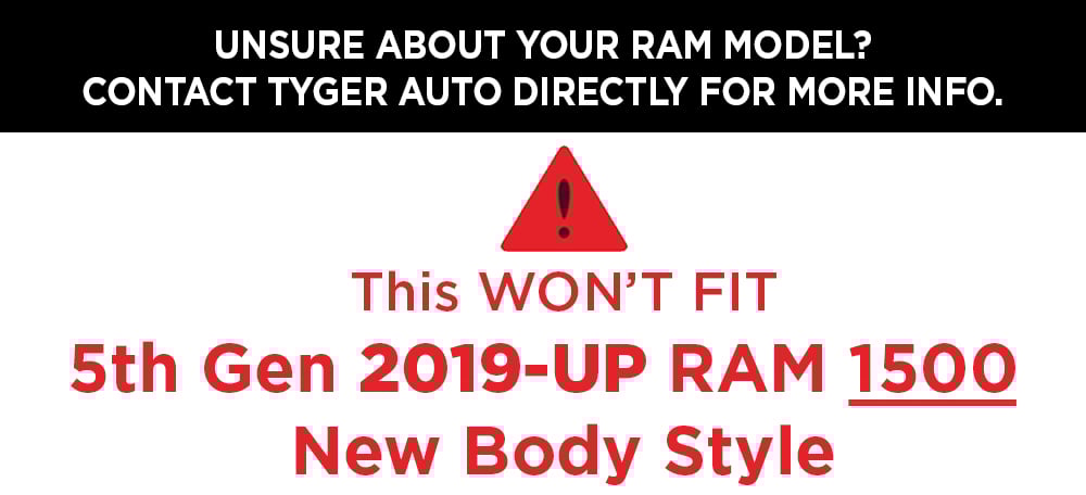 TYGER Sport Bar fit 02-18 Ram 1500 5.5' Bed; 04-25 F150; 07-21 Tundra