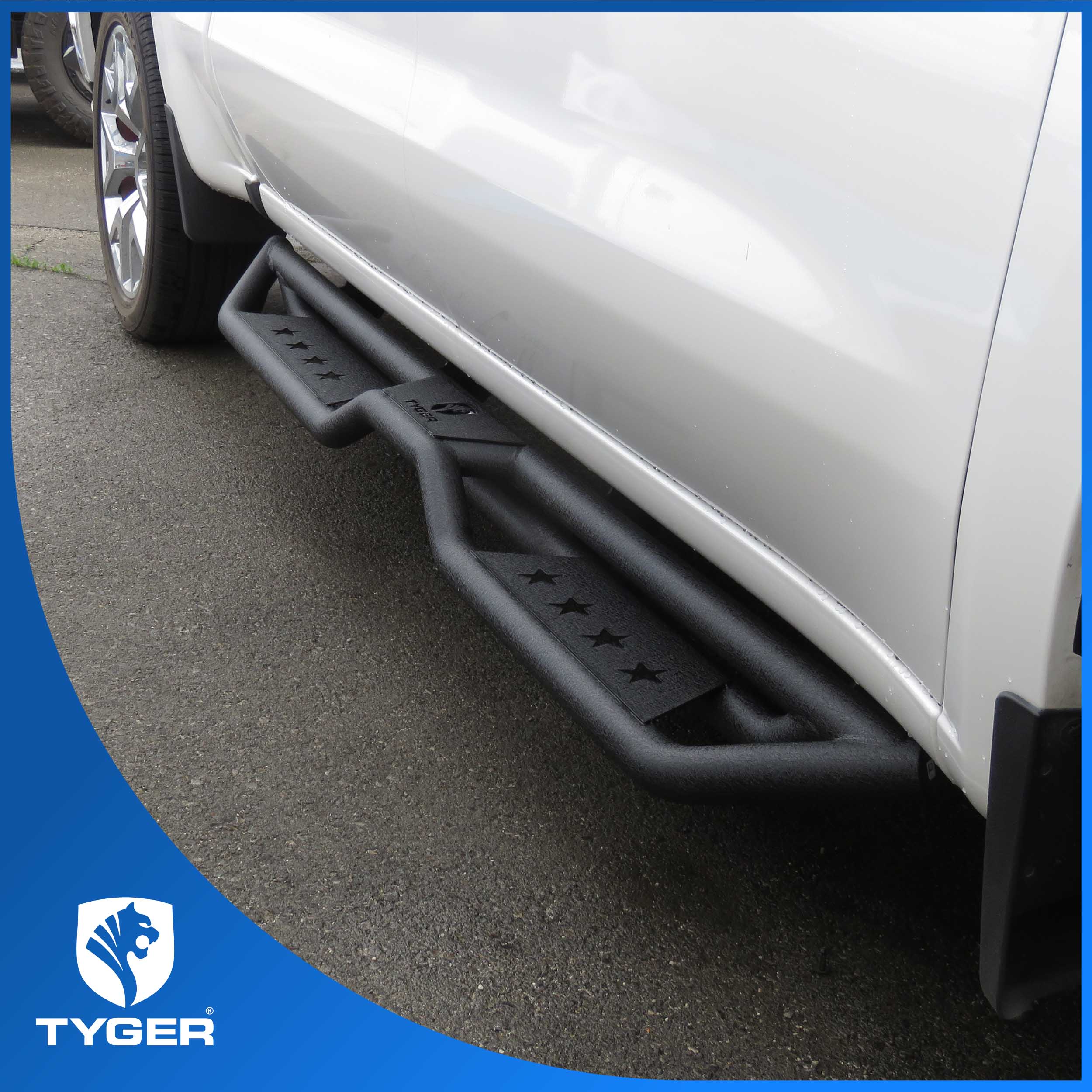 TYGER Star Strider fit 2019-2025 Chevy Silverado GMC Sierra 1500; 2020-2025 2500 3500HD | Crew Cab