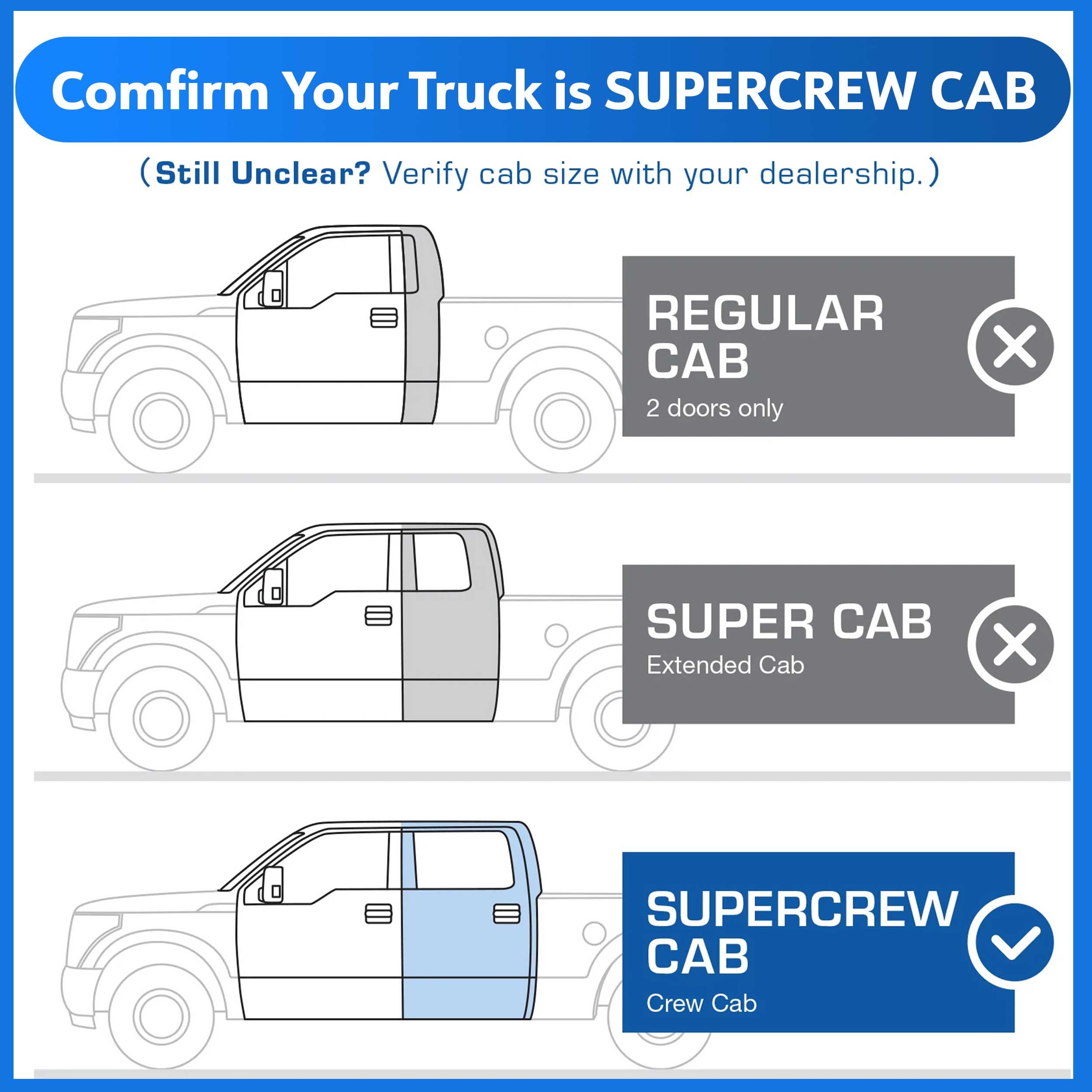TYGER Star Strider fit 15-25 F150; 22-25 Lightning; 17-25 F250/350 SD | Supercrew Cab
