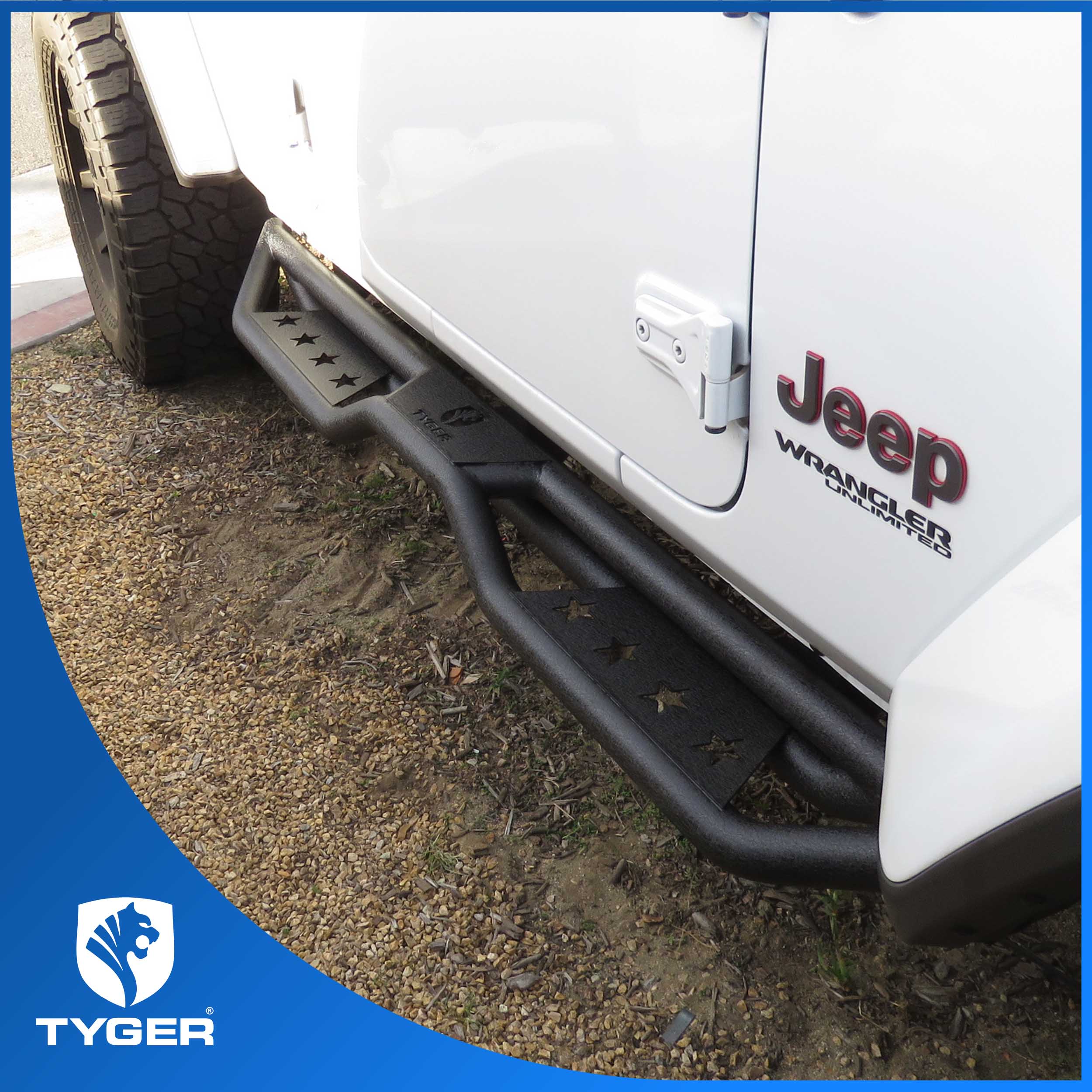 TYGER Star Strider fit 2018-2025 Jeep Wrangler JL 4-Door (Fits 21-24 4xe; Not Fit JK)
