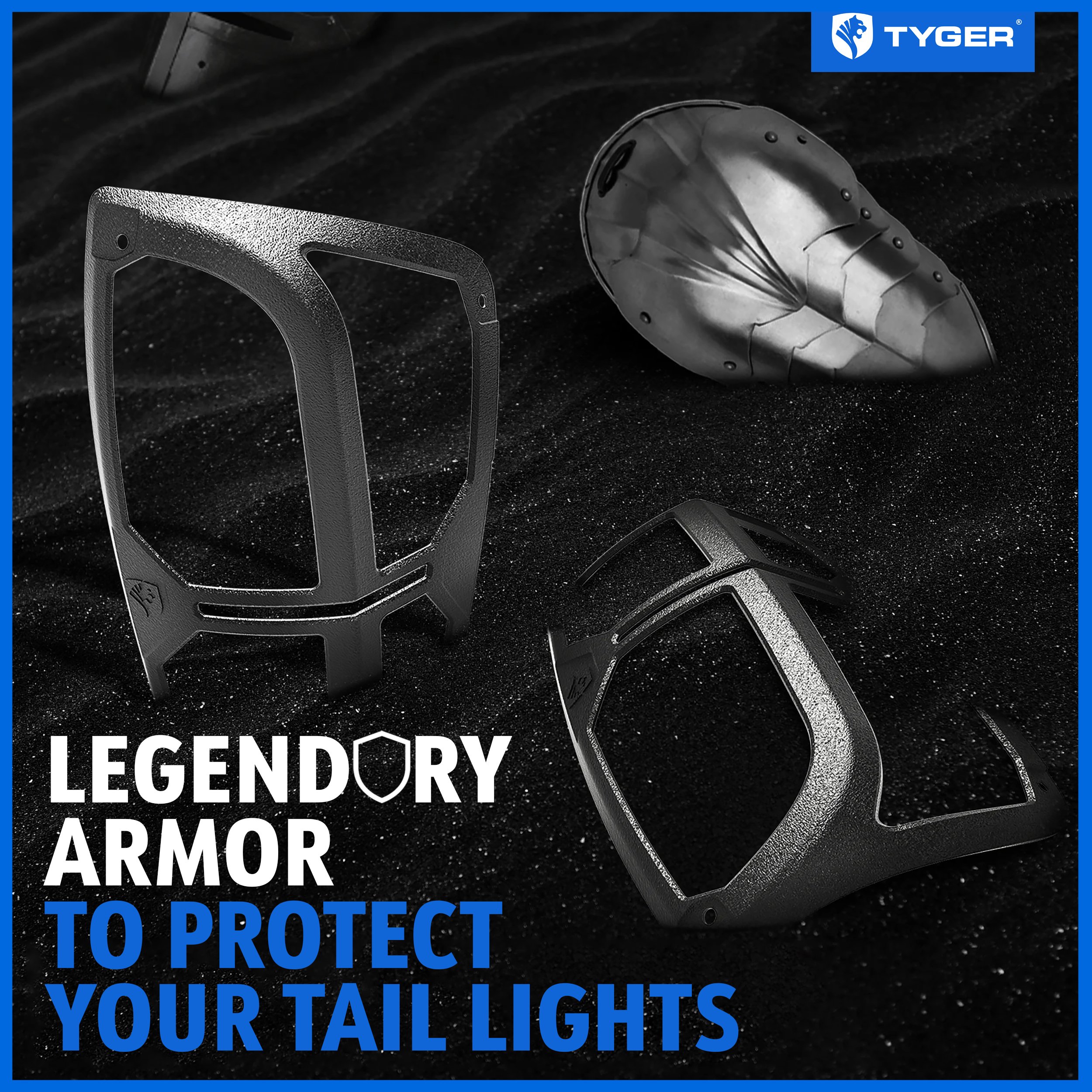 Pauldrons Tail Light Guards Fit 2016-2023 Toyota Tacoma | No Drilling Required | TG-TG7T86668